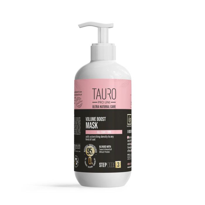 TAURO PRO LINE Ultra Natural Care kaukė suteikianti šunų ir kačių kailio apimties 