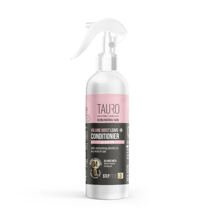 TAURO PRO LINE Ultra Natural Care несмываемый спрей-кондиционер для придания объема шерсти собак и кошек 