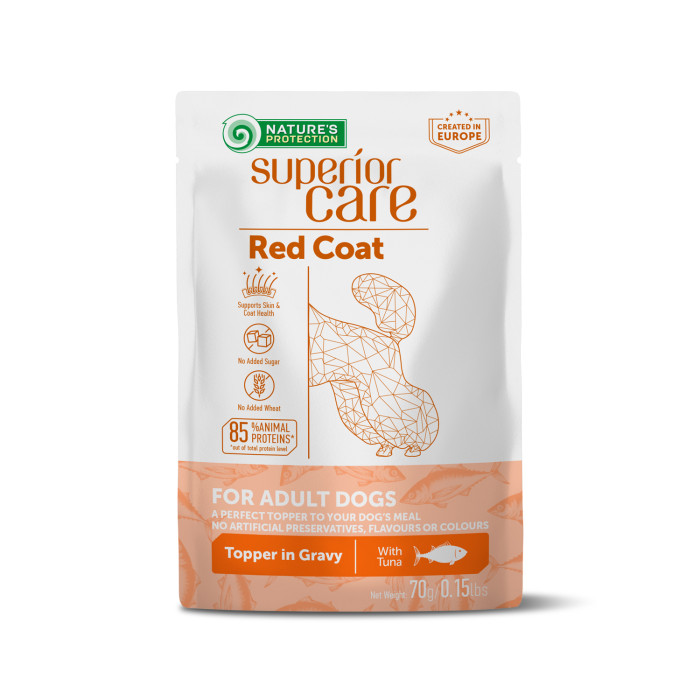 NATURE'S PROTECTION SUPERIOR CARE wet food supplement with tuna for adult red-coated dogs of all breeds 