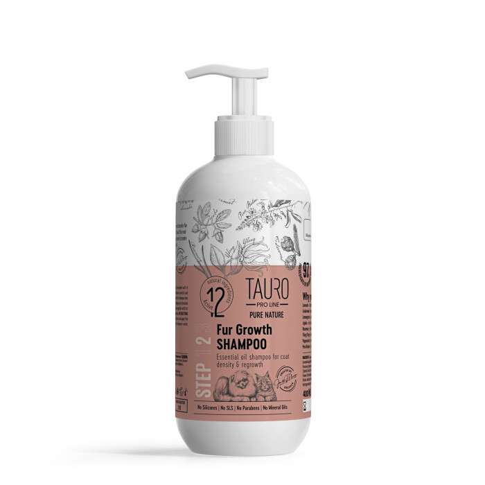 TAURO PRO LINE Pure Nature Fur Growth šunų ir kačių kailio augimą skatinantis šampūnas 