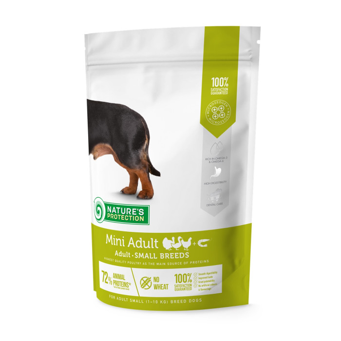 NATURE'S PROTECTION dry food for adult small breed dogs with poultry and krill 