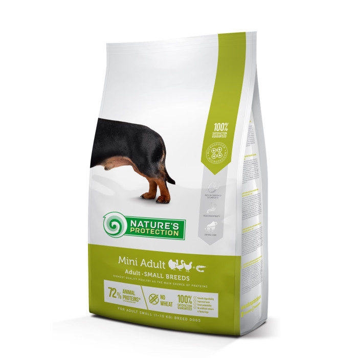 NATURE'S PROTECTION dry food for adult small breed dogs with poultry and krill 