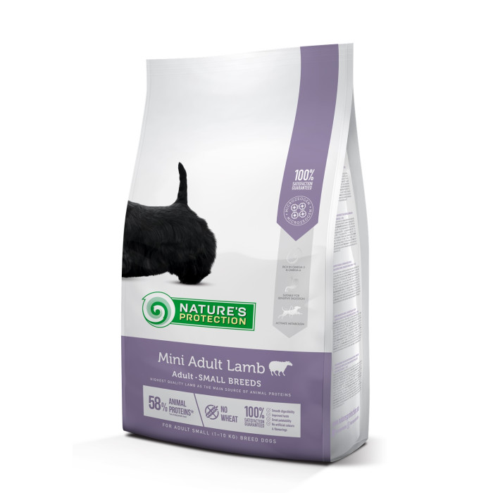 NATURE'S PROTECTION dry food for adult small breed dogs with lamb 