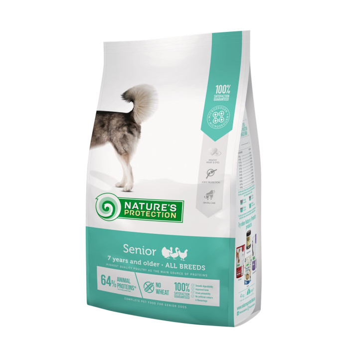 NATURE'S PROTECTION dry food for senior dogs of all breeds with poultry 