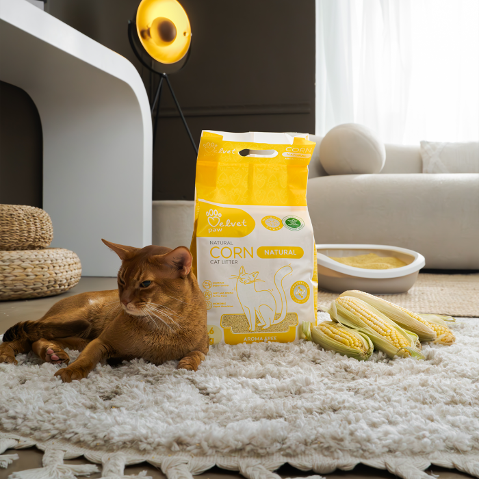 VELVET PAW natural corn cat litter, aroma free 