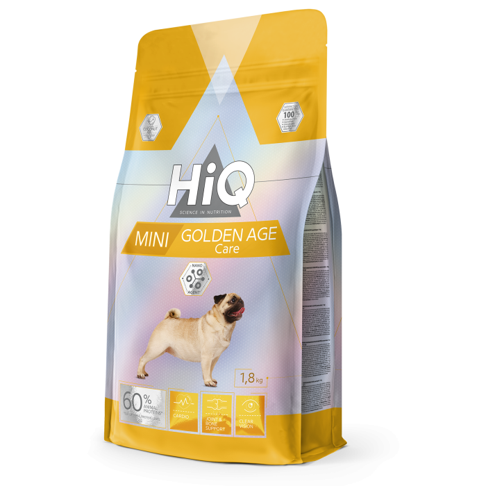 HIQ dry food for senior dogs of small breeds with poultry 