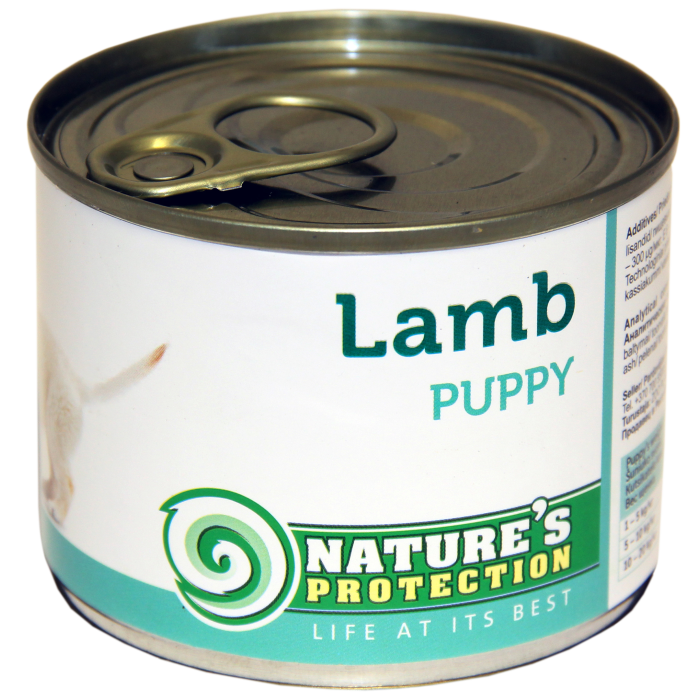 NATURE'S PROTECTION canned pet food for junior dogs with lamb 