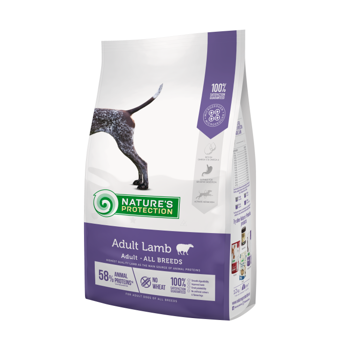 NATURE'S PROTECTION dry food for adult dogs of all breeds with lamb 