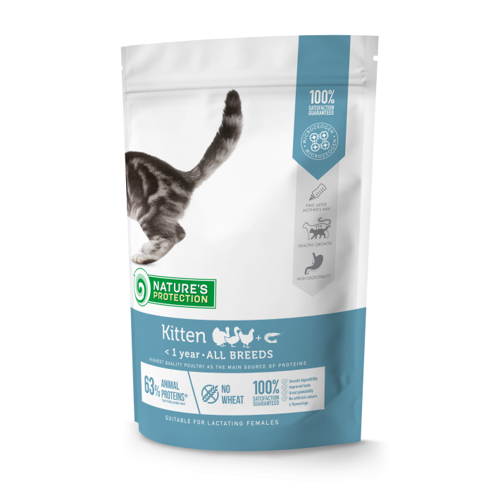 NATURE'S PROTECTION dry food for kittens with poultry and krill 