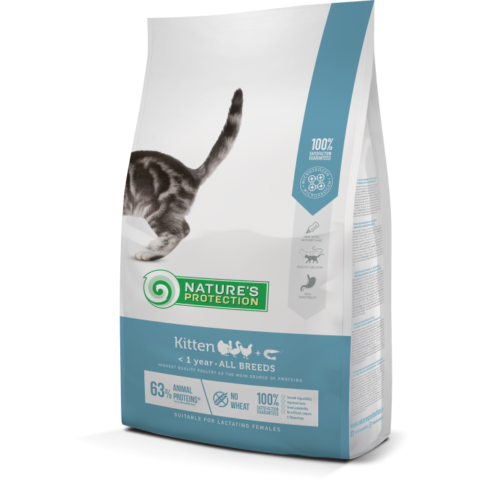 NATURE'S PROTECTION dry food for kittens with poultry and krill 