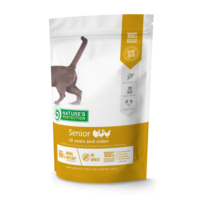 NATURE'S PROTECTION dry food for senior cats with poultry 