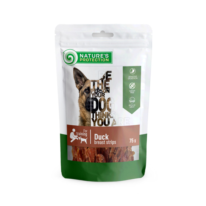 NATURE'S PROTECTION snacks for dogs, duck breast strips 