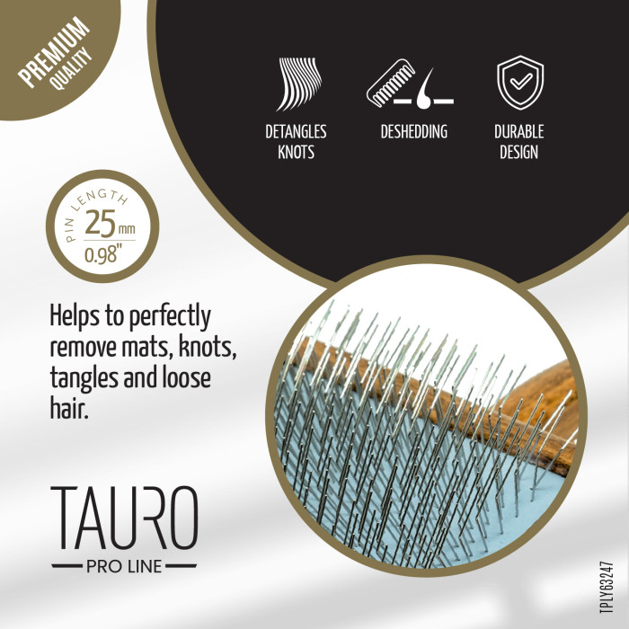 TAURO PRO LINE Расческа-щетка для длинношерстных домашних животных 