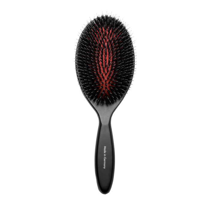 TAURO PRO LINE Brush, beech wood, 16 mm boar bristles with nylon teeth, black, oval shape 