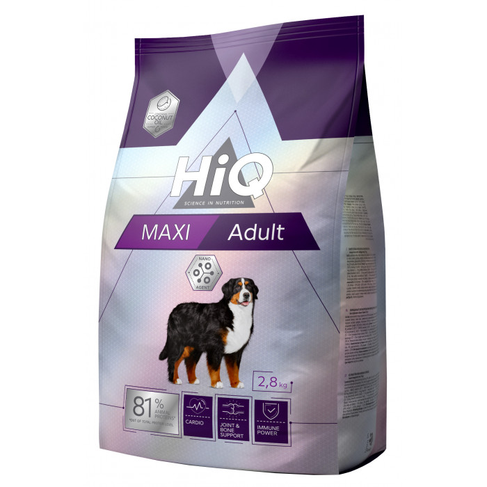 HIQ dry food for adult large breed dogs with poultry 