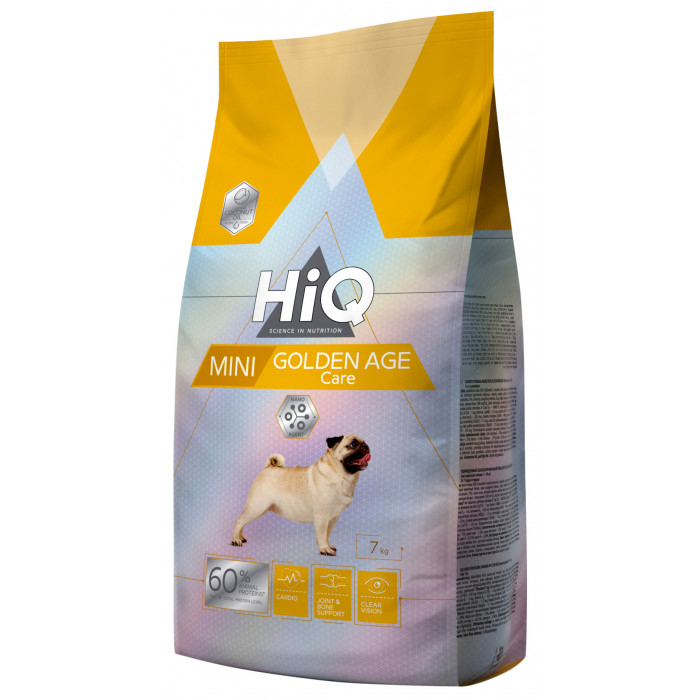 HIQ dry food for senior dogs of small breeds with poultry 