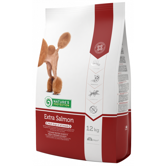 NATURE'S PROTECTION dry food for adult dogs of all breeds with salmon 