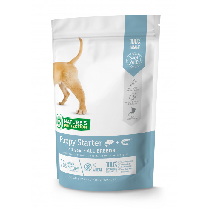 NATURE'S PROTECTION dry food for puppies of all breeds with salmon and krill 