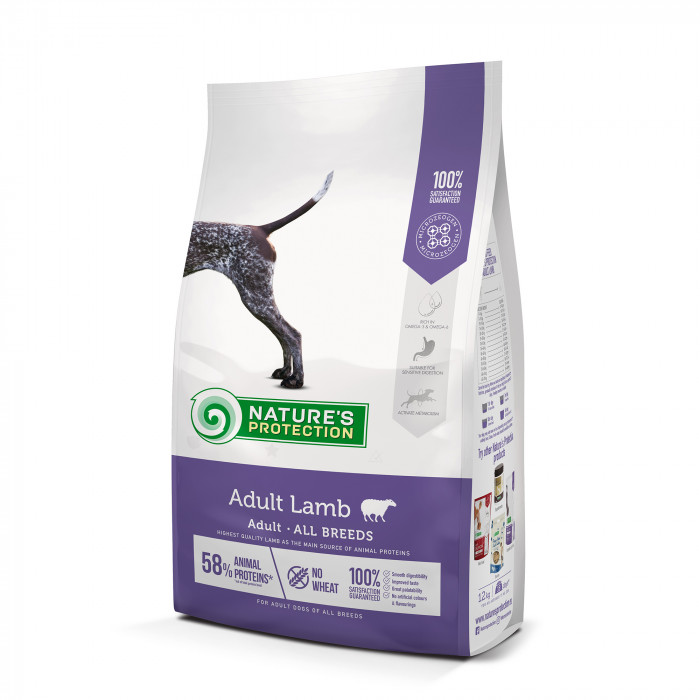 NATURE'S PROTECTION dry food for adult dogs of all breeds with lamb 