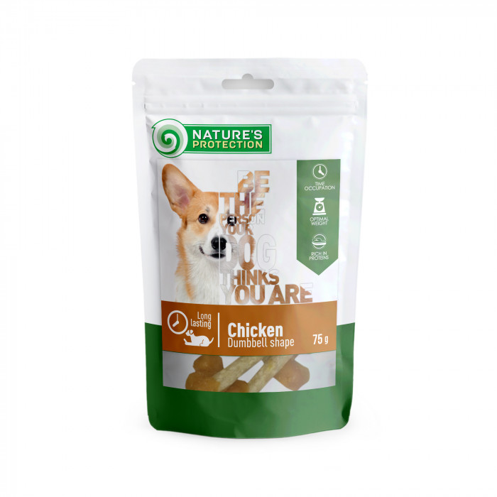 NATURE'S PROTECTION snack for dogs with chicken, weight - shaped, 