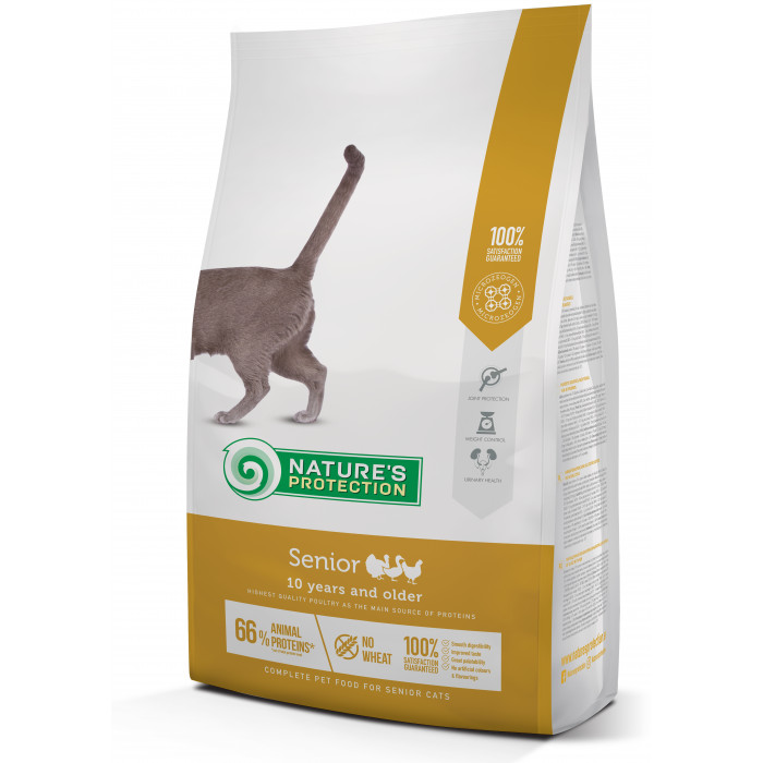 NATURE'S PROTECTION dry food for senior cats with poultry 