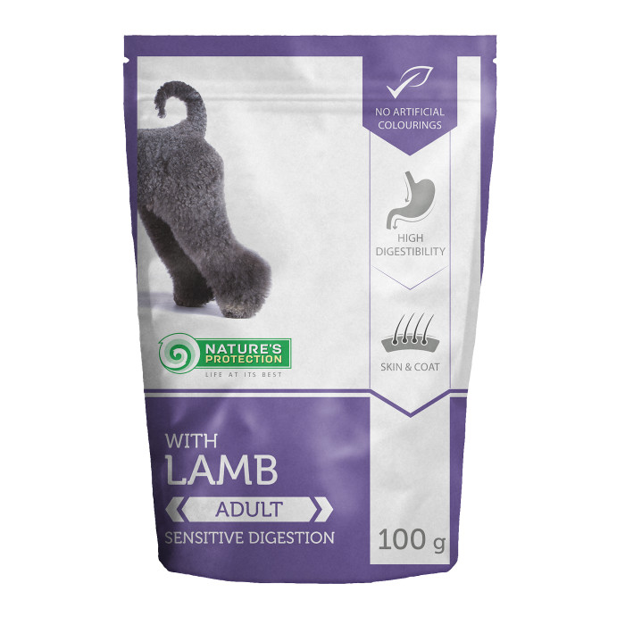 NATURE'S PROTECTION canned pet food for adult dogs with lamb 