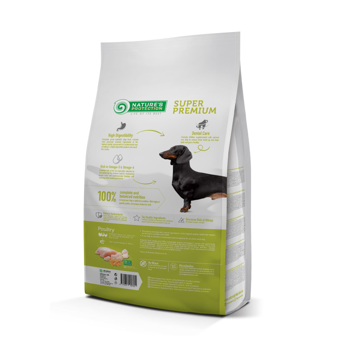 NATURE'S PROTECTION dry food for adult small breed dogs with poultry and krill 