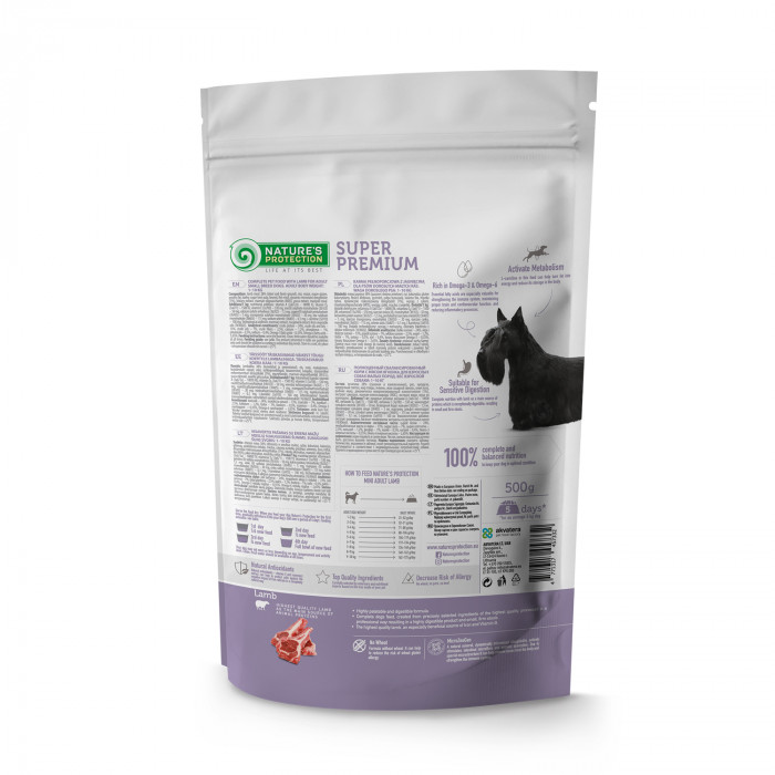 NATURE'S PROTECTION dry food for adult small breed dogs with lamb 