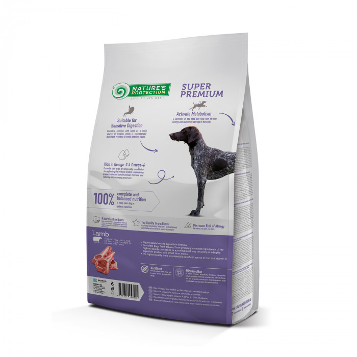 NATURE'S PROTECTION dry food for adult dogs of all breeds with lamb 