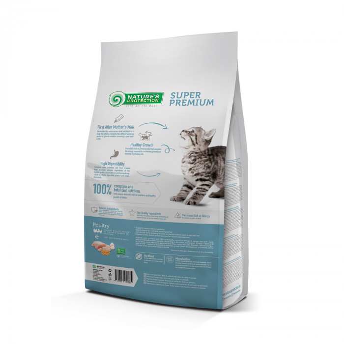 NATURE'S PROTECTION dry food for kittens with poultry and krill 