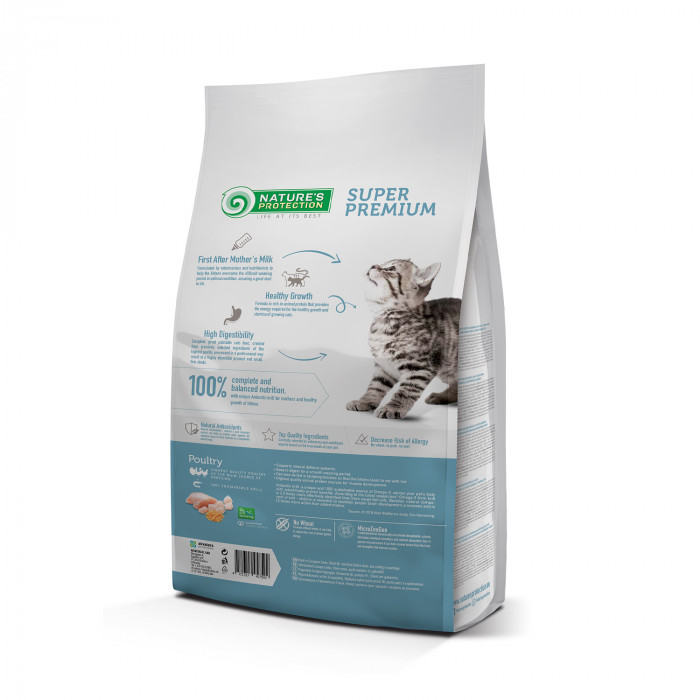 NATURE'S PROTECTION dry food for kittens with poultry and krill 