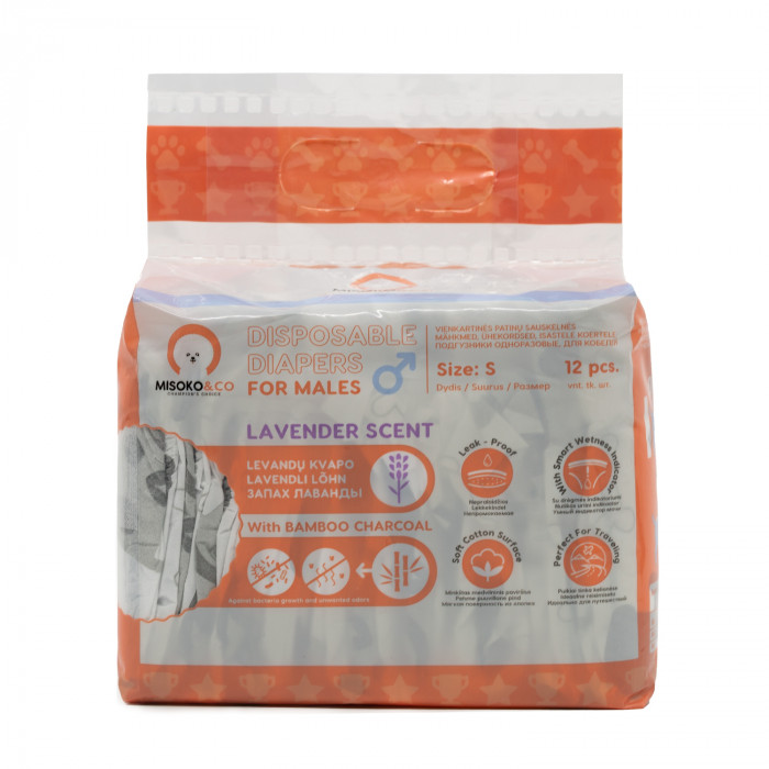 MISOKO disposable diapers for male dogs 