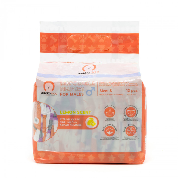 MISOKO disposable diapers for male dogs 