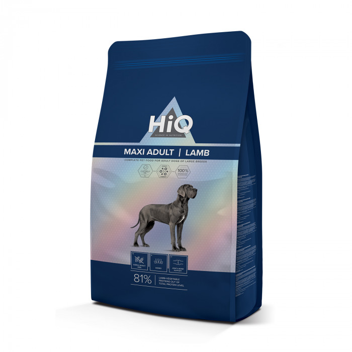 HIQ dry food for adult dogs of large breeds with lamb 