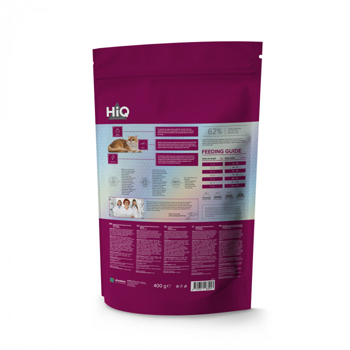 HIQ dry food for adult cats after sterilization with poultry 