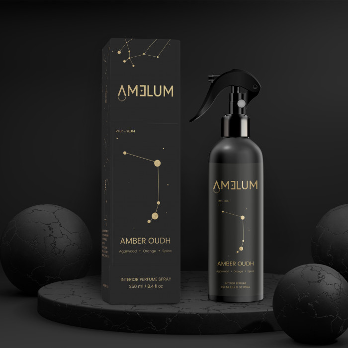 AMELUM Amber Oudh purškiamas namų kvapas 