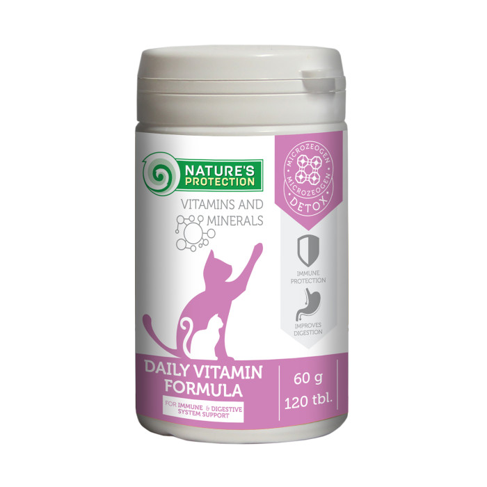 NATURE'S PROTECTION complementary feed for adult cats for immune & digestive system support 