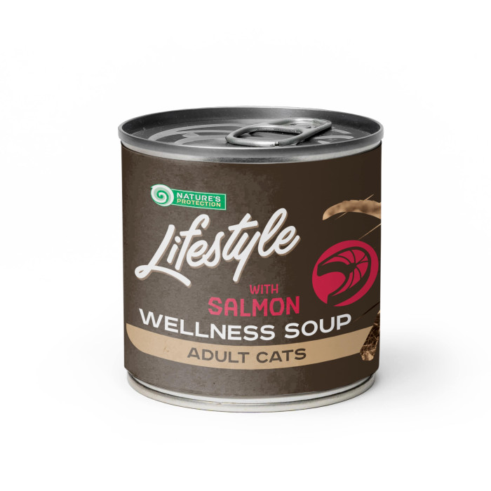 NATURE'S PROTECTION LIFESTYLE complementary feed - soup for sterilised adult cats with salmon 