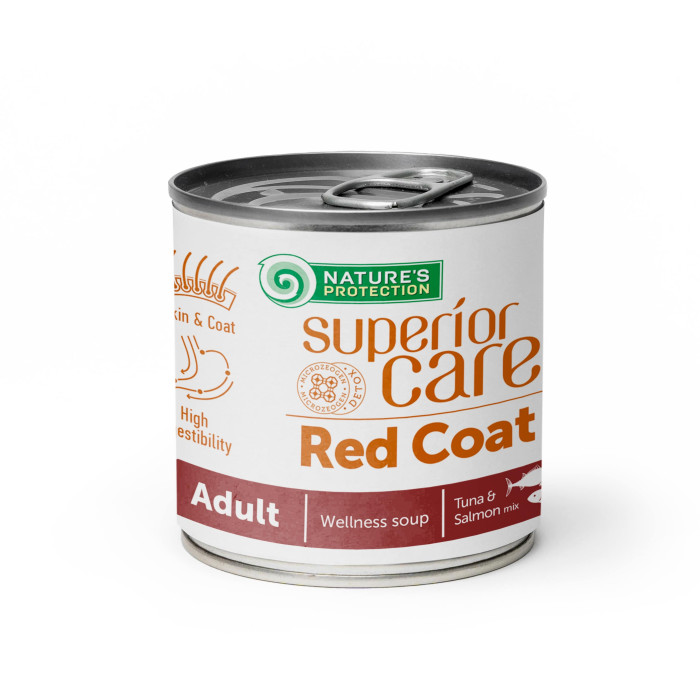 NATURE'S PROTECTION SUPERIOR CARE Red Coat complementary feed - soup for adult dogs of all breeds with salmon and tuna 