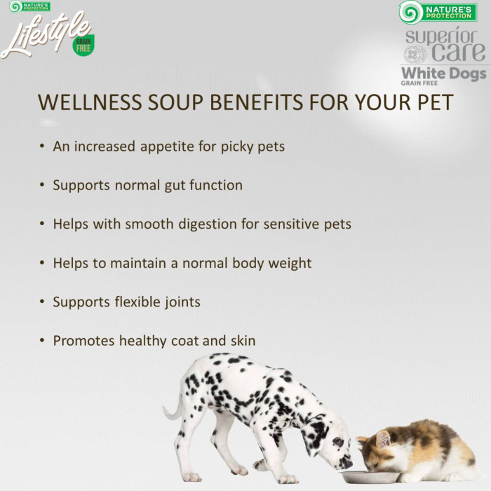 NATURE'S PROTECTION LIFESTYLE complementary feed - soup for adult long haired cats with poultry 