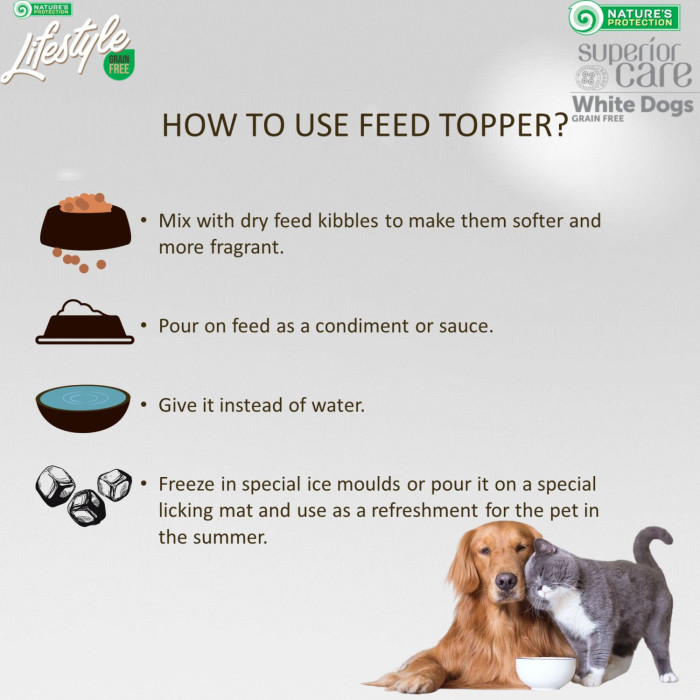 NATURE'S PROTECTION LIFESTYLE complementary feed - soup for adult long haired cats with poultry 