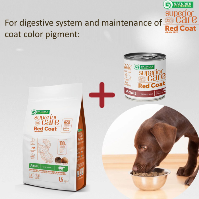 NATURE'S PROTECTION SUPERIOR CARE Red Coat complementary feed - soup for adult dogs of all breeds with salmon and tuna 