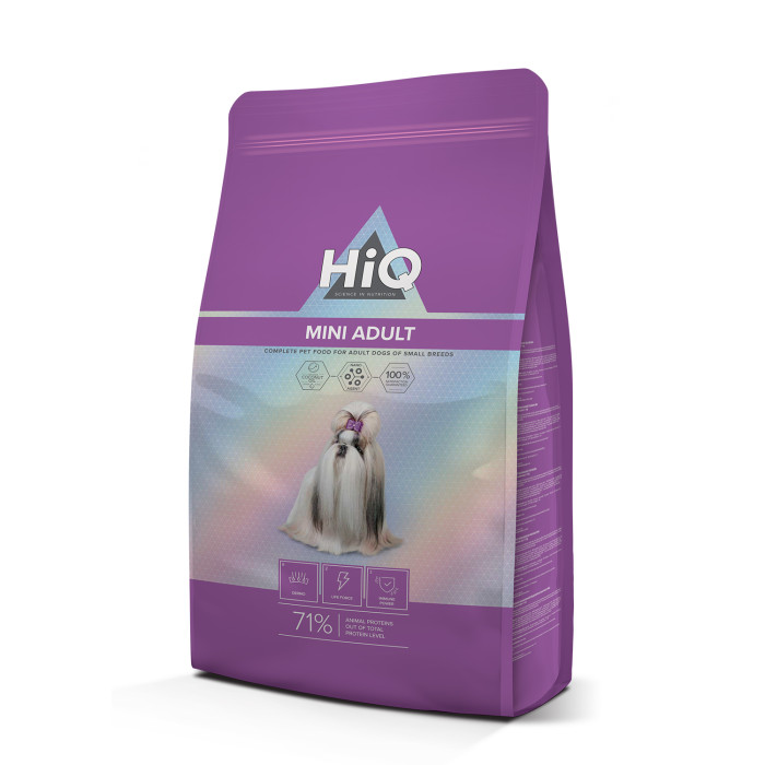 HIQ dry food for adult small breed dogs with poultry 