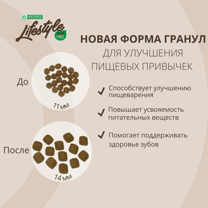 NATURE'S PROTECTION LIFESTYLE сухой беззерновой корм для взрослых собак всех пород, с бараниной  