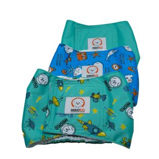 MISOKO reusable diaper set for male dogs, Treasure size S
