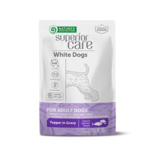 NATURE'S PROTECTION SUPERIOR CARE wet food supplement with tuna and salmon for adult white-coated dogs of all breeds 70 g