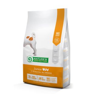 NATURE'S PROTECTION visų veislių jaunų šunų sausas pašaras su paukštiena 2 kg