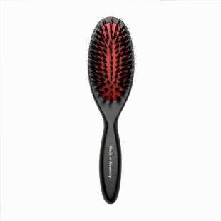 TAURO PRO LINE Brush, beech wood, 16 mm boar bristles with nylon teeth, black, oval shape small, 18x4.6 cm