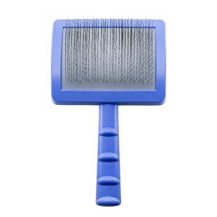 TAURO PRO LINE plastic brush thin and soft 20 mm stainless steel pins, purple, large size 17.5x10.6x6.2 cm