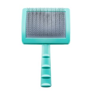 TAURO PRO LINE plastic brush thin and soft 20 mm stainless steel pins, mint, large size 17.5x10.6x6.2 cm